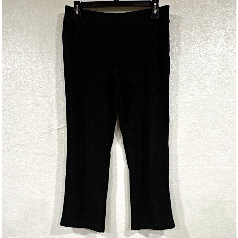 Danskin Now Black Athleisure Pants M 8-10 Drawstring 100% Polyester Washable